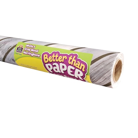 Teacher Created Resources Better Than Paper Bulletin Board Roll, 4 x 12ft, Herringbone, PK 4 32351